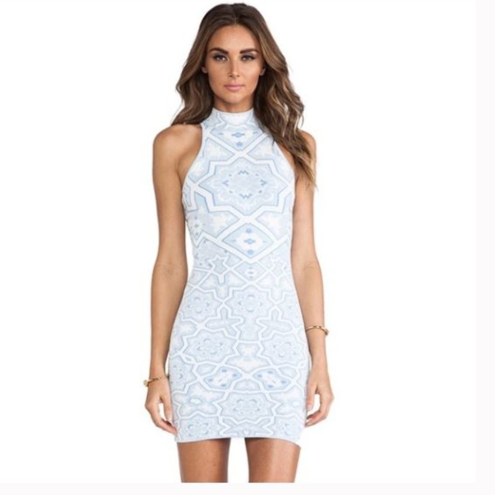 Torn by Ronny Kobo Blue Corina Marrakesh Dress